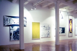 &quot;Plato&#039;s Cave, Rothko&#039;s Chapel, Lincoln&#039;s Profile,&quot; installation view, 1986. Metro Pictures, New York.