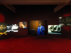 Isaac Julien, Lessons of the Hour&ndash;Frederick Douglass. Installation view, 2019. Metro Pictures, New York.