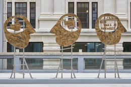 Heads, installation view, 2018. Smithson Plaza, London.