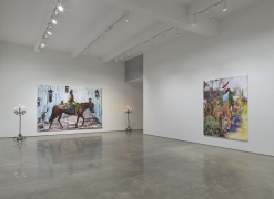 Paulina Olowska, &quot;Wisteria, Mysteria, Hysteria.&quot; Installation view, 2016. Metro Pictures, New York.
