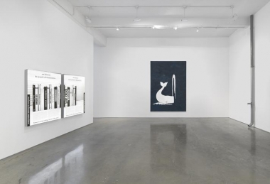 Claire Fontaine, &quot;Stop Seeking Approval.&quot; Installation View, 2015. Metro Pictures, New York.