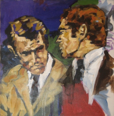 Richard and Peter, 1984. Acrylic on canvas, 24 x 24 inches (61 x 61 cm). MP 5