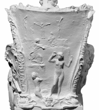 The rough photogrammetric scan generated using&nbsp;existing photographs&nbsp;of Klinger&#039;s sculpture at the Museum of Fine Arts Leipzig, which Laric&nbsp;used to print his work after&nbsp;his request to scan the 1902 sculpture was rejected by the museum&#039;s director.&nbsp;
