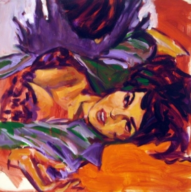 Divorcee, 1984. Acrylic on canvas, 24 x 24 inches (61 x 61 cm). MP 18