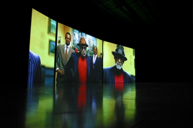 Baltimore, 2003. Three Screen DVD installation with sound, dimensions variable. Edition of 6. MP 5