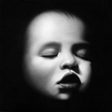 Untitled (Damien), 2007. Charcoal on paper, 70 x 70 inches (image) (177.8 x 177.8 cm); 74-1/2 x 74-1/2 inches (frame) (186.7 x 186.7 cm). MP D-801
