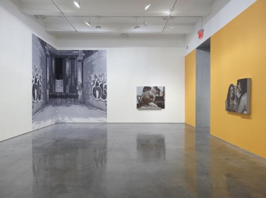 John Miller, &quot;Here in the Real World.&quot; Installation view, 2015. Metro Pictures, New York.