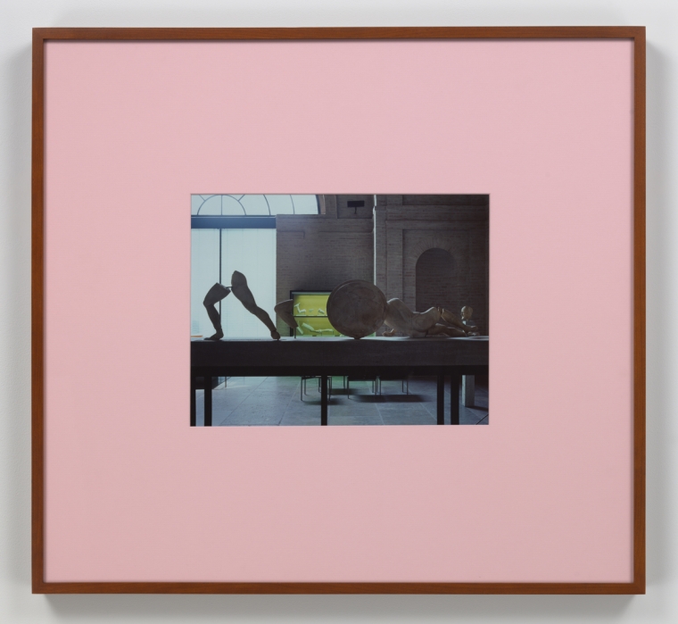 Louise Lawler framed photograph "Pink Mat"