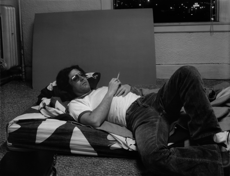 James Welling photograph of a reclined Jack Goldstein
