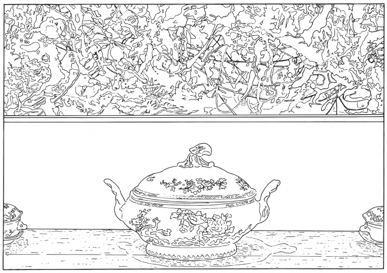 Pollock and Tureen (traced), 1984/2013