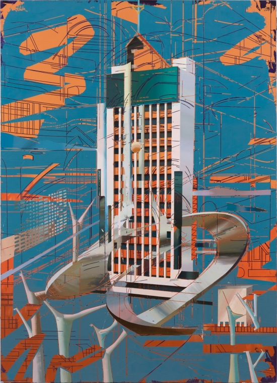 Cui Jie painting 'Kunming Long-distance Telecom Hub Building'