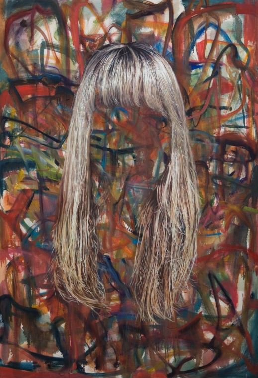 Untitled (Blonde Hair), 2007. Oil on canvas, 70 x 46 inches (177.8 x 116.8 cm).