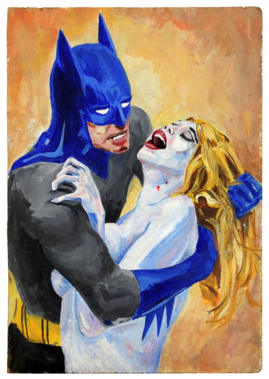 Walter Robinson painting of Batman and female figure
