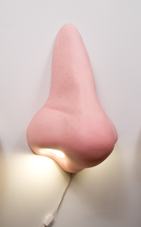 Nose Sculpture Wall Sconce (Freckled), 2007.